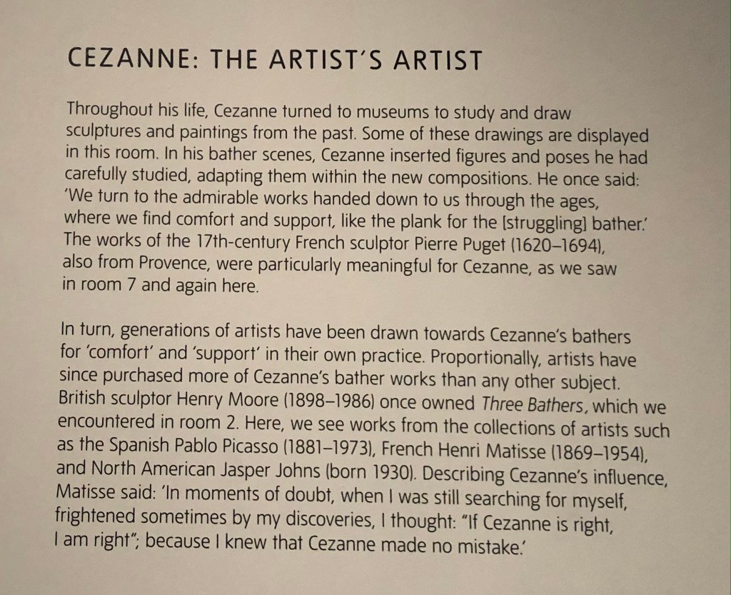 「自分探しをしていて、新しく気づいていくことに怖くなり、疑心暗鬼になっているとき、自分にこう言い聞かせるんだ。『もしセザンヌが正しいのなら、私は正しい』って。だってセザンヌの作品には、一つも間違いが見当たらないのだから。」
アンリ・マティス
